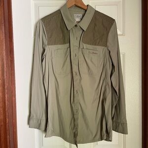 L.L. Bean Utility Button Down Shirt Large
